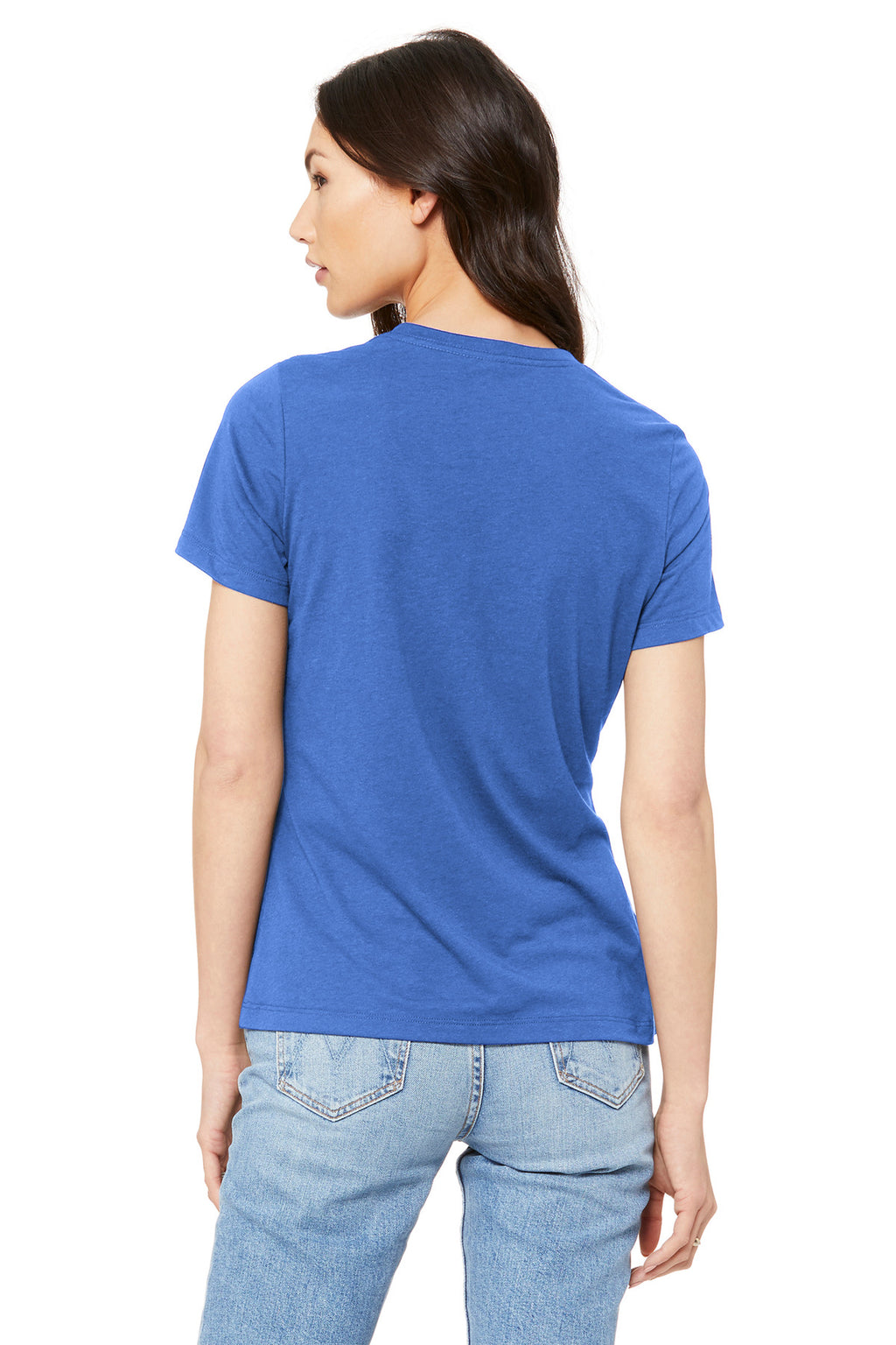 BELLA+CANVAS Women's Relaxed Jersey Short Sleeve Tee. BC6400 - True Royal - back
