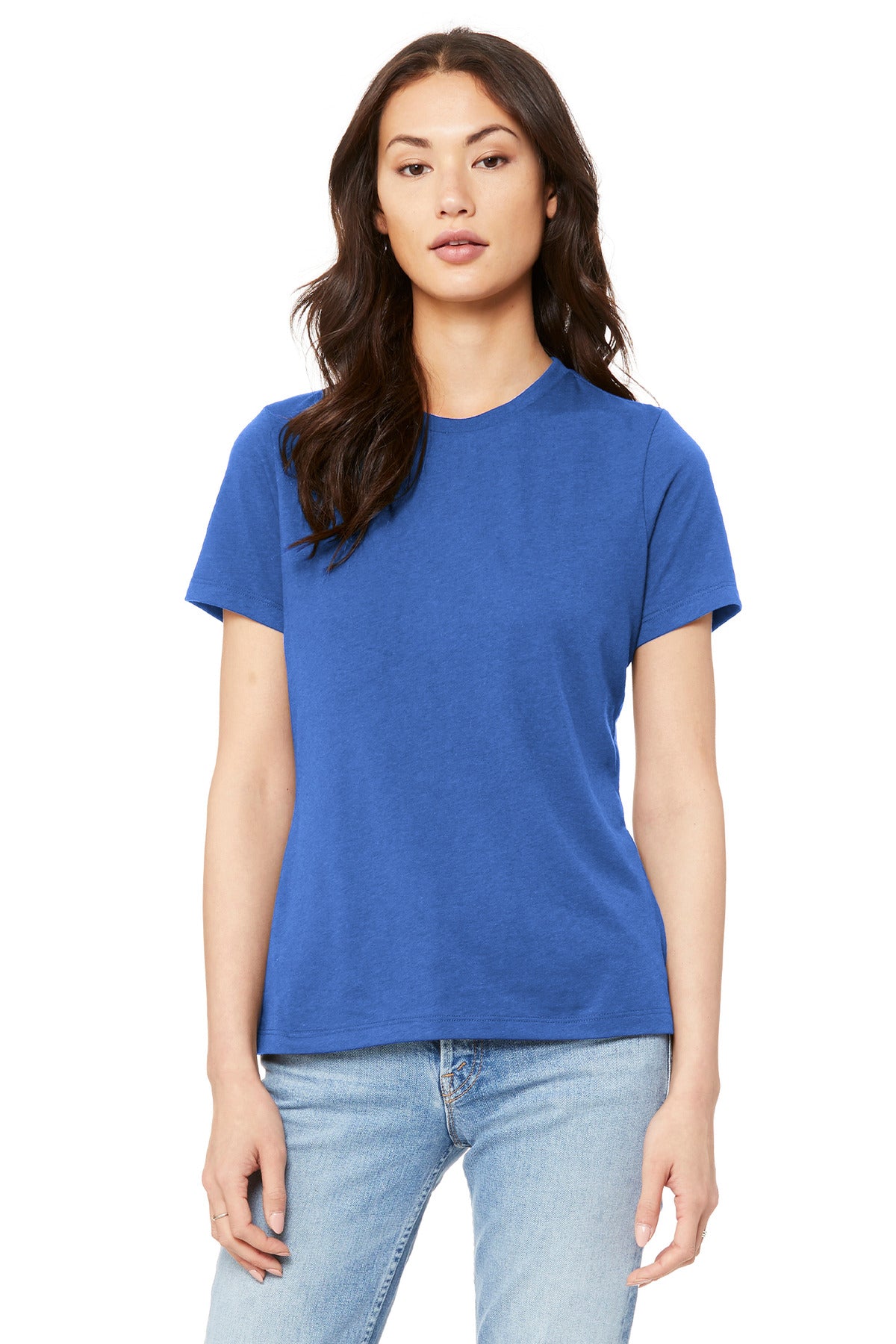 BELLA+CANVAS Women's Relaxed Jersey Short Sleeve Tee. BC6400 - True Royal - front