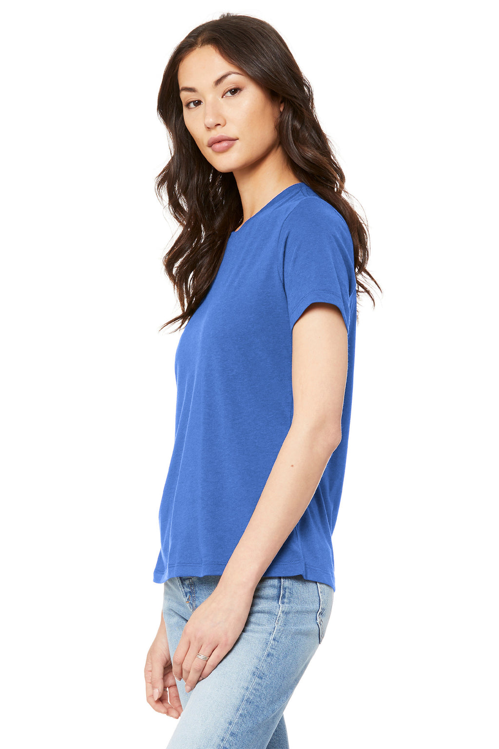 BELLA+CANVAS Women's Relaxed Jersey Short Sleeve Tee. BC6400 - True Royal - side