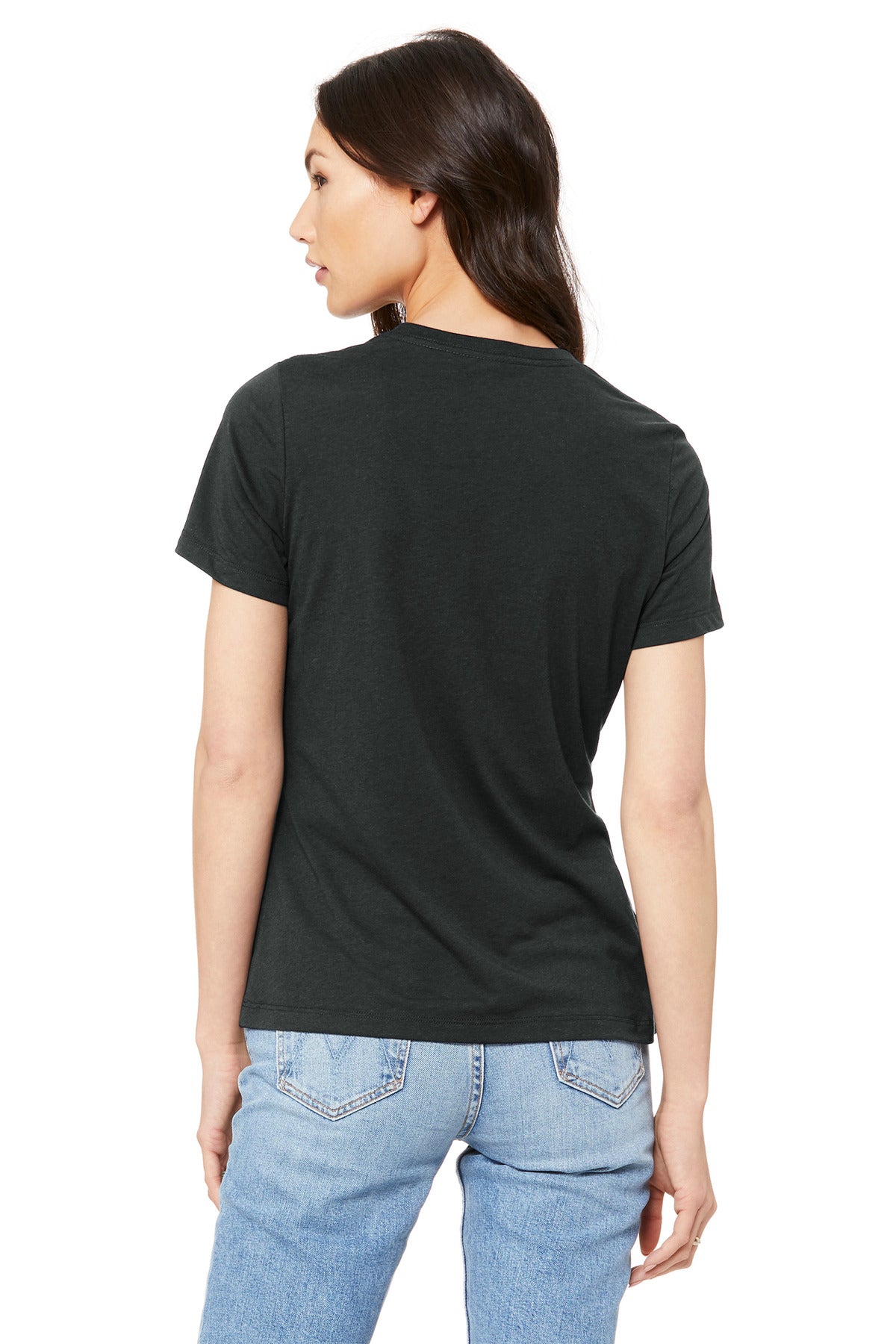 BELLA+CANVAS Women's Relaxed Jersey Short Sleeve Tee. BC6400 - Vintage Black - back