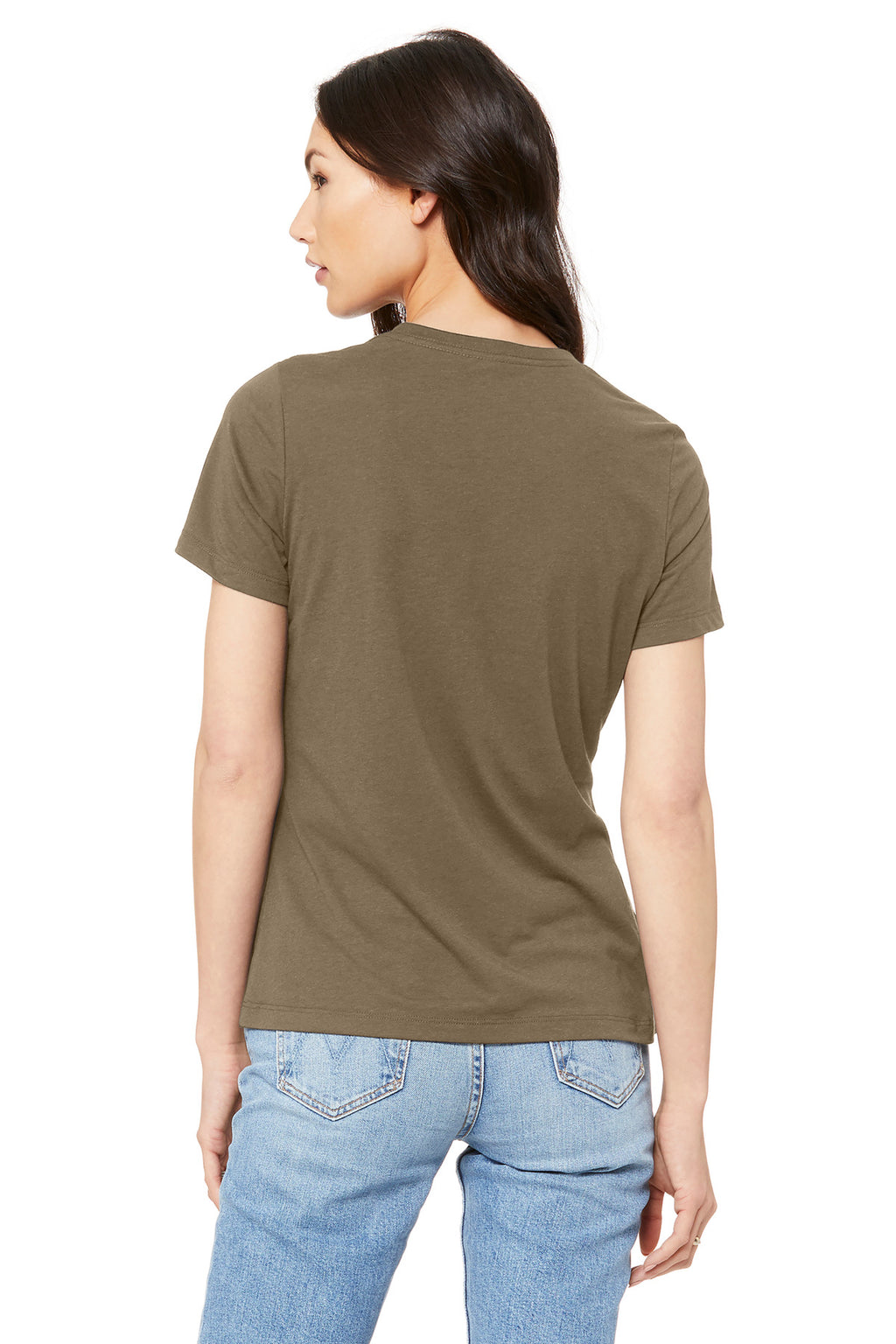 BELLA+CANVAS Women's Relaxed Jersey Short Sleeve Tee. BC6400 - Vintage Brown - back
