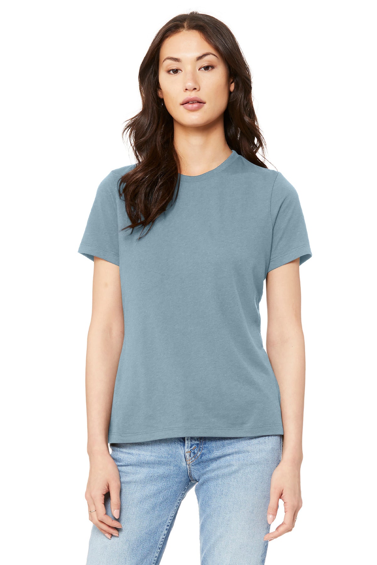 BELLA+CANVAS Women's Relaxed Jersey Short Sleeve Tee. BC6400 - Vintage Denim - front