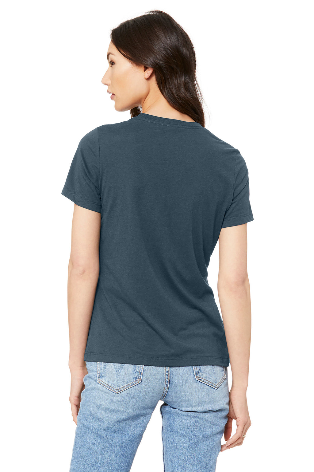 BELLA+CANVAS Women's Relaxed Jersey Short Sleeve Tee. BC6400 - Vintage Navy - back
