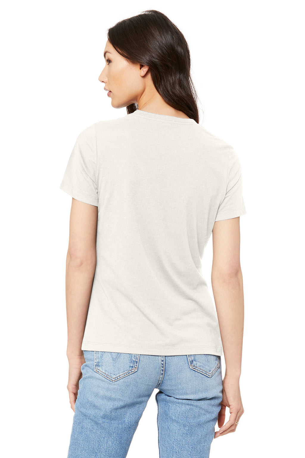 BELLA+CANVAS Women's Relaxed Jersey Short Sleeve Tee. BC6400 - Vintage White - back