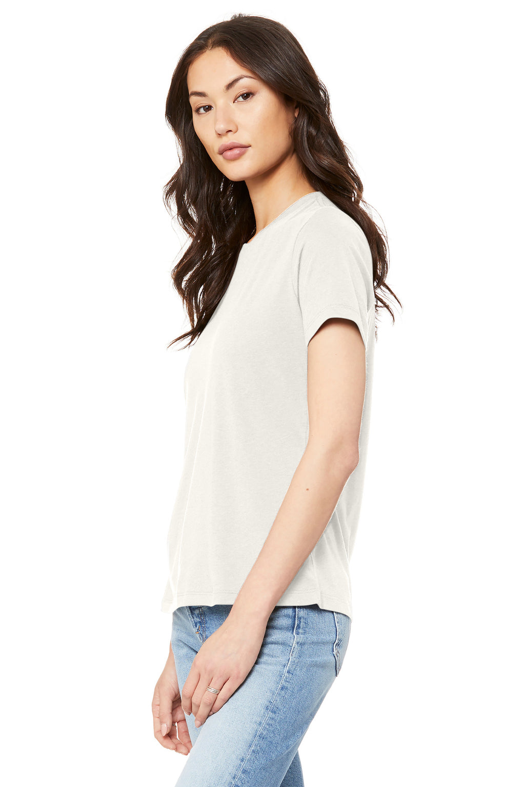 BELLA+CANVAS Women's Relaxed Jersey Short Sleeve Tee. BC6400 - Vintage White - side