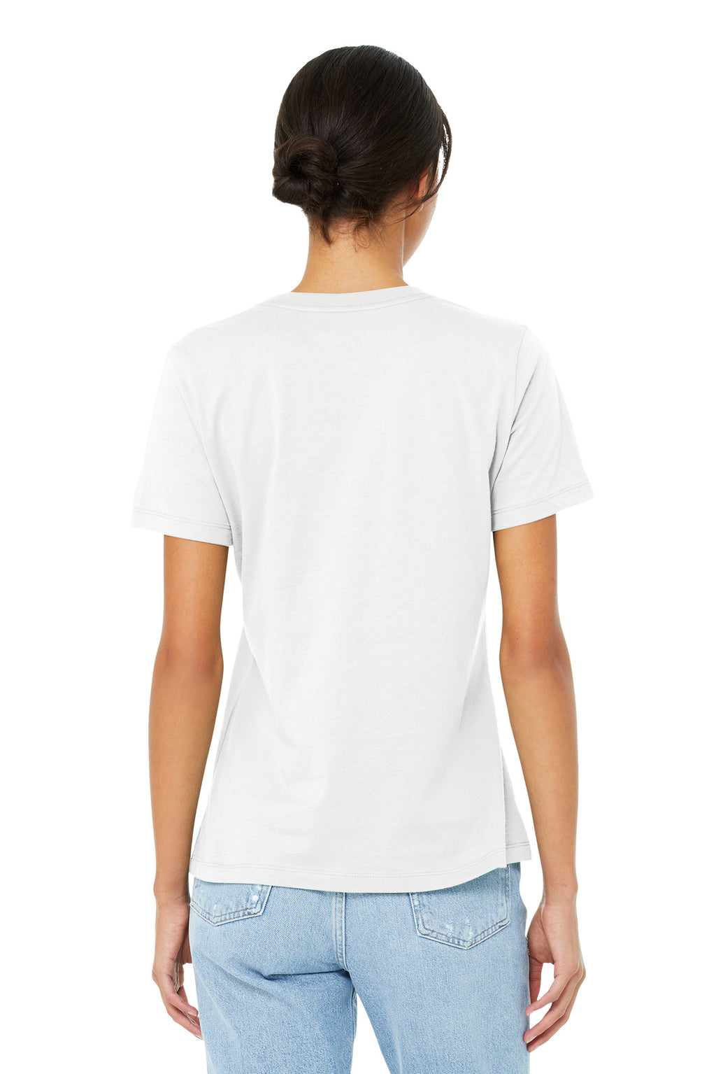BELLA+CANVAS Women's Relaxed Jersey Short Sleeve Tee. BC6400 - White - back