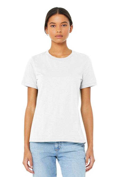 BELLA+CANVAS Women's Relaxed Jersey Short Sleeve Tee. BC6400 - White - front