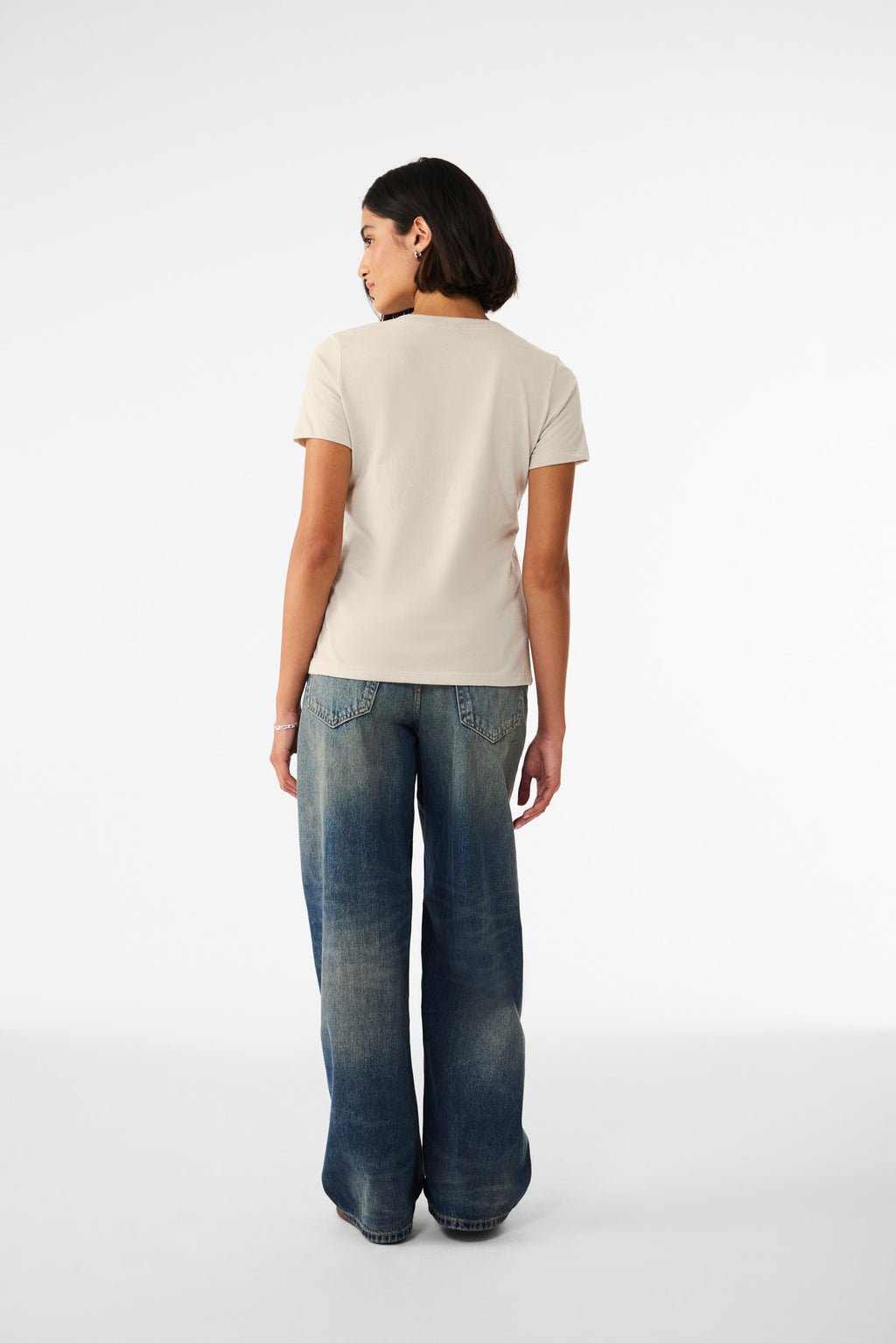BELLA+CANVAS Women's Relaxed Heather CVC V-Neck Tee BC6405CVC - Heather Dust - back