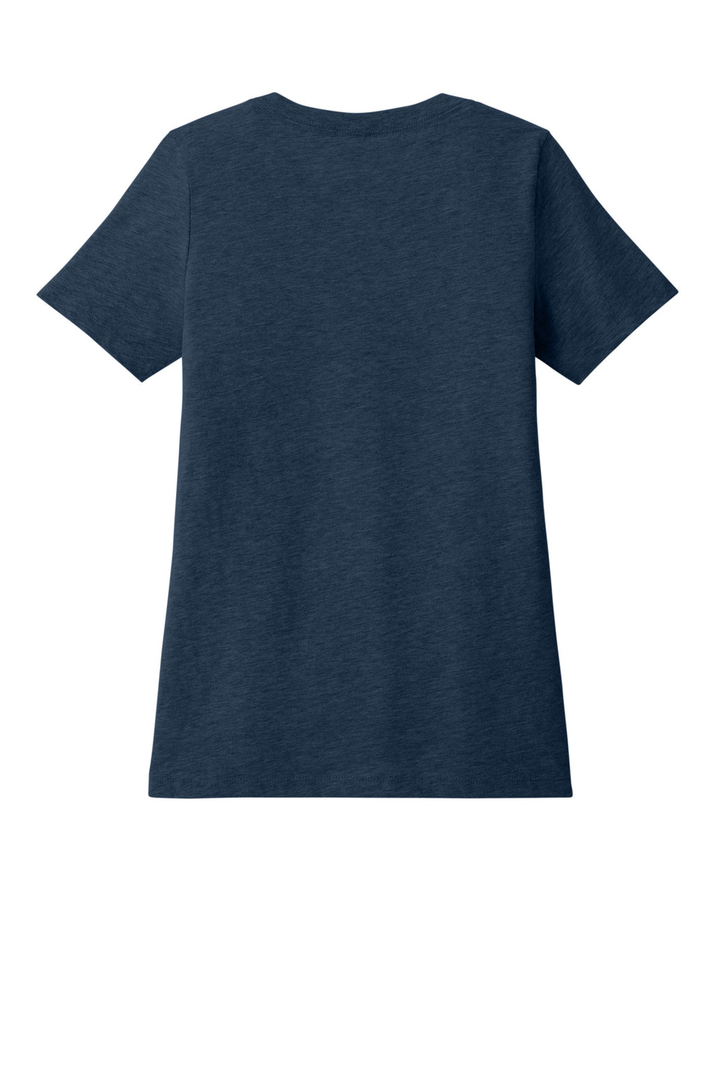 BELLA+CANVAS Women's Relaxed Heather CVC V-Neck Tee BC6405CVC - Heather Navy - back