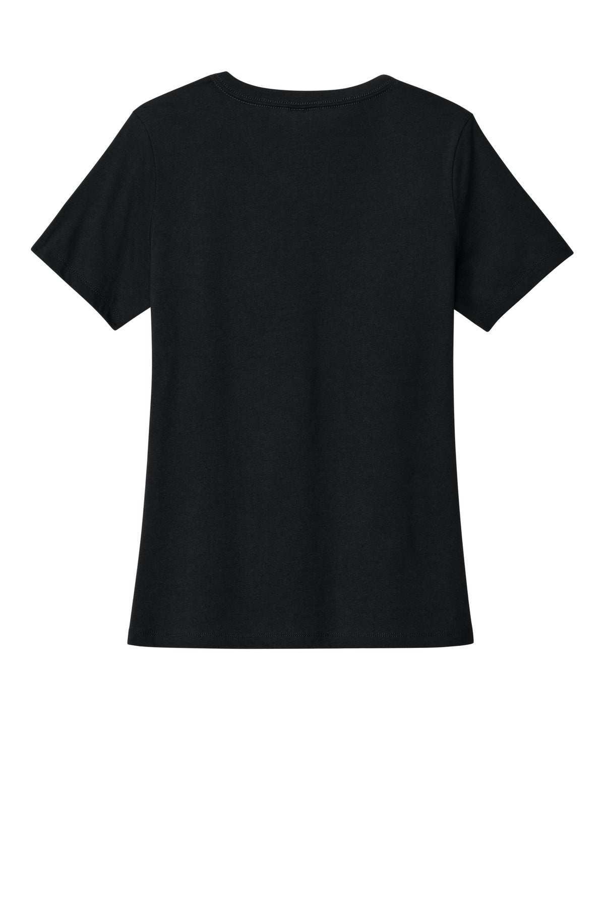 BELLA+CANVAS Women's Relaxed Heather CVC V-Neck Tee BC6405CVC - Solid Black Blend - back