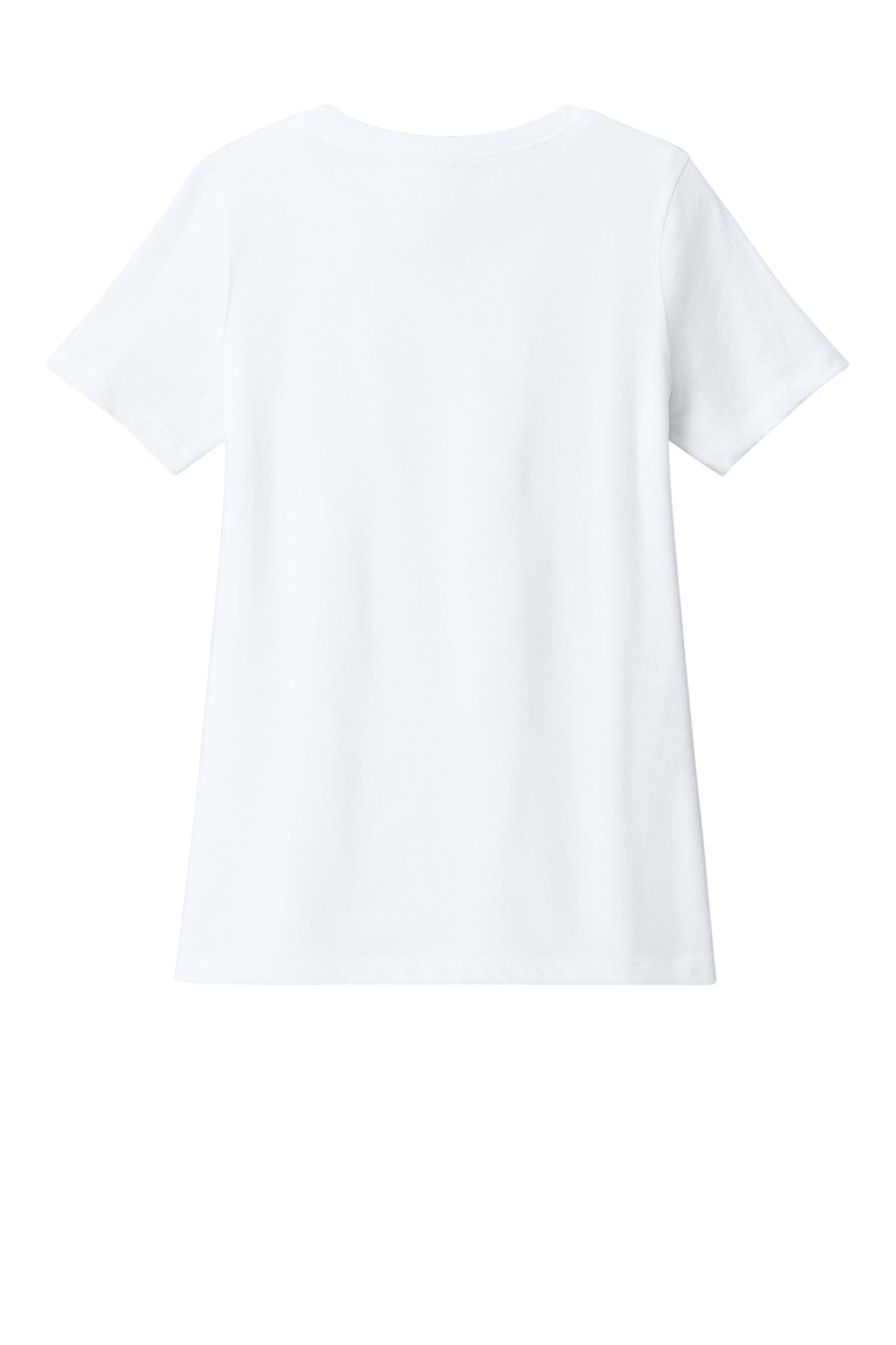 BELLA+CANVAS Women's Relaxed Heather CVC V-Neck Tee BC6405CVC - Solid White Blend - back