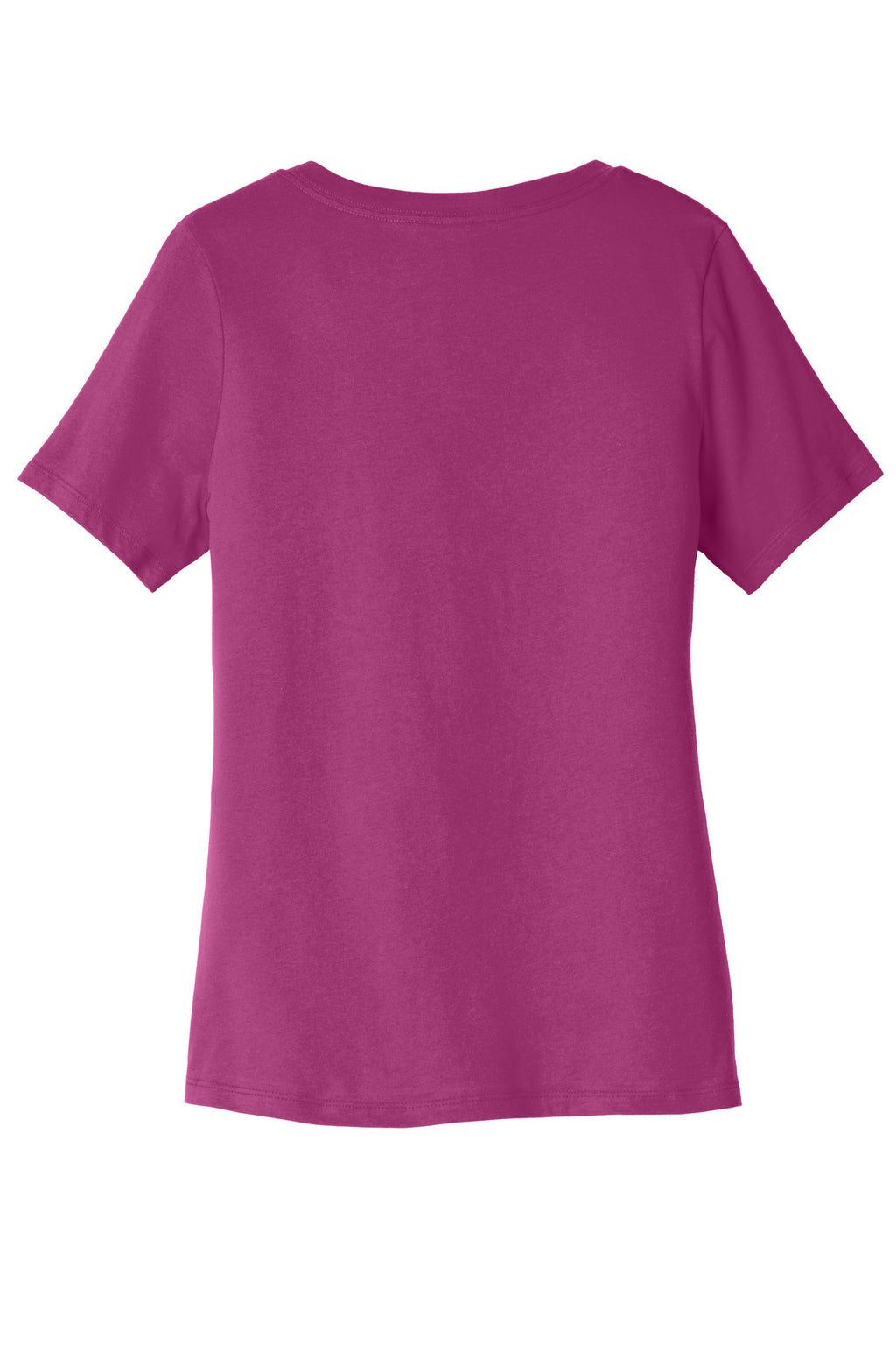 BELLA+CANVAS Women's Relaxed Jersey Short Sleeve V-Neck Tee. BC6405 - Berry - back