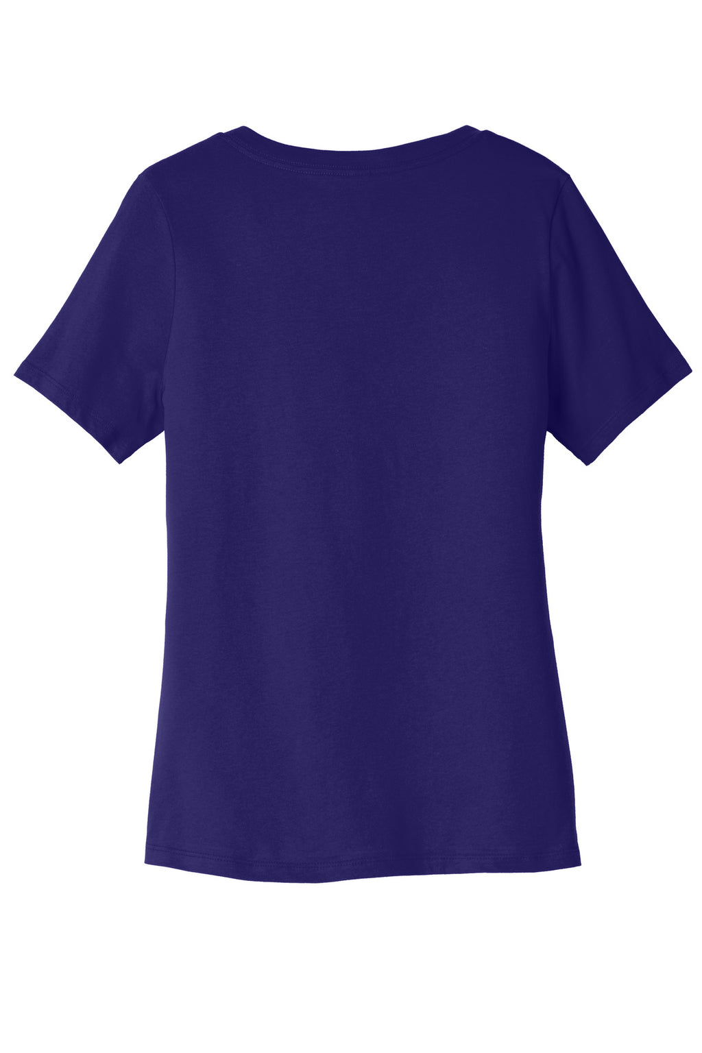 BELLA+CANVAS Women's Relaxed Jersey Short Sleeve V-Neck Tee. BC6405 - Team Purple - back