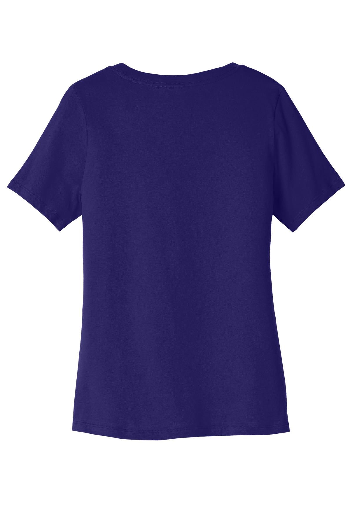 BELLA+CANVAS Women's Relaxed Jersey Short Sleeve V-Neck Tee. BC6405 - Team Purple - back