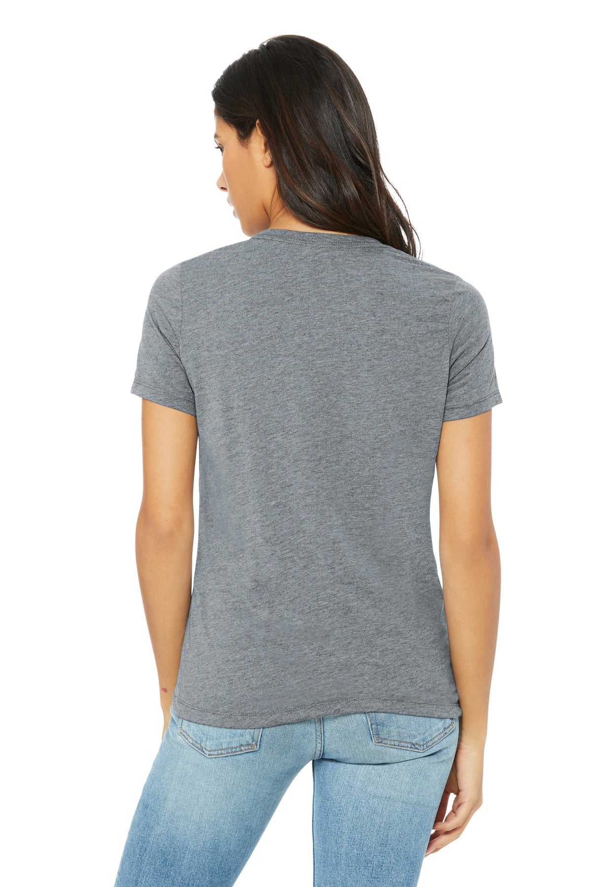 BELLA+CANVAS Women's Relaxed Triblend Tee BC6413 - Athletic Grey Triblend - back