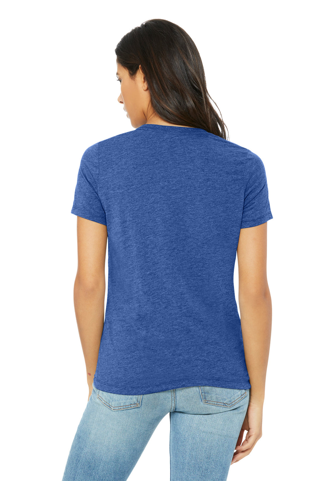 BELLA+CANVAS Women's Relaxed Triblend Tee BC6413 - Blue Triblend - back