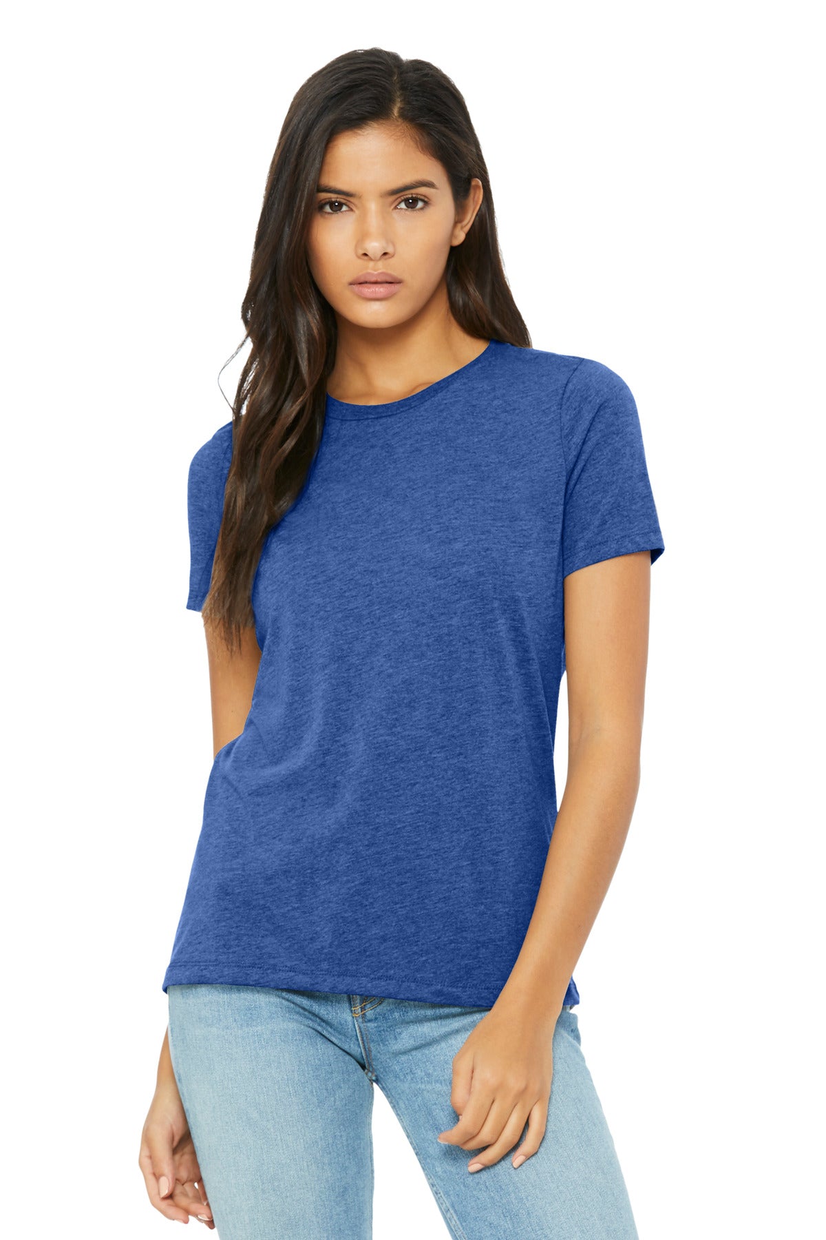 BELLA+CANVAS Women's Relaxed Triblend Tee BC6413 - Blue Triblend - front