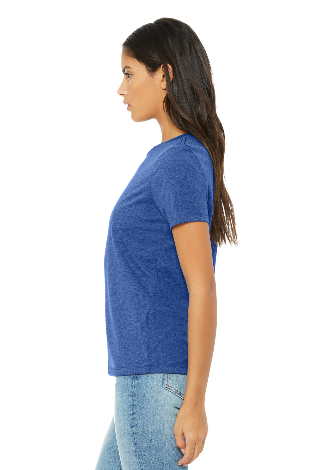 BELLA+CANVAS Women's Relaxed Triblend Tee BC6413 - Blue Triblend - side