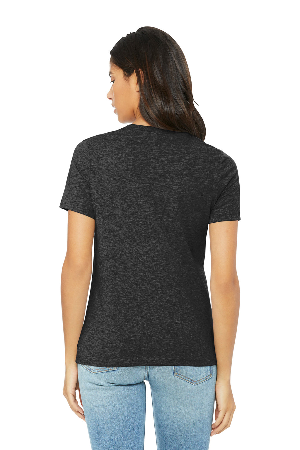 BELLA+CANVAS Women's Relaxed Triblend Tee BC6413 - Charcoal-Black Triblend - back