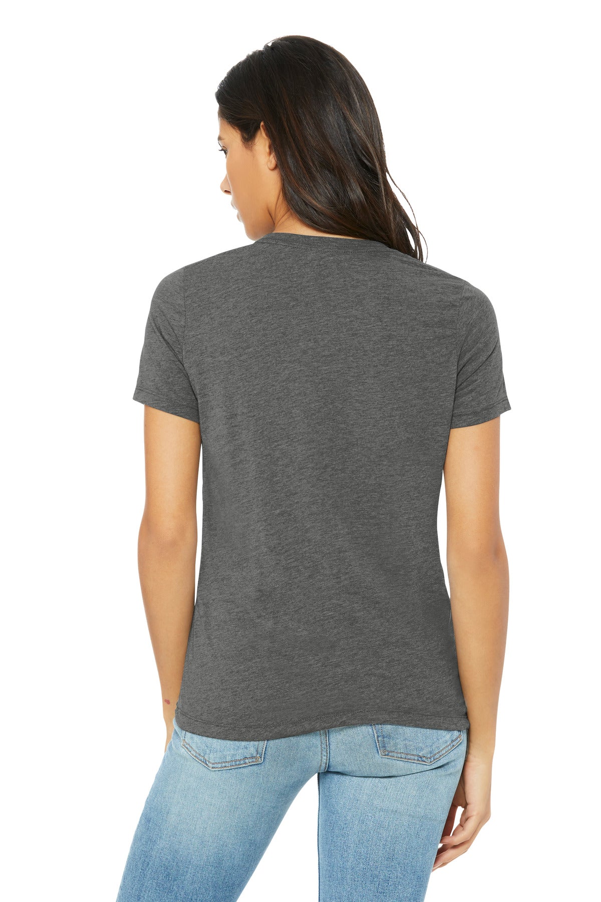 BELLA+CANVAS Women's Relaxed Triblend Tee BC6413 - Grey Triblend - back