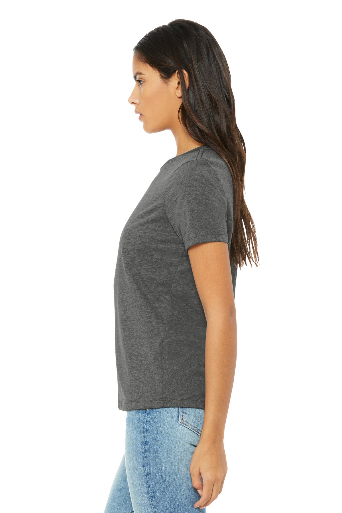 BELLA+CANVAS Women's Relaxed Triblend Tee BC6413 - Grey Triblend - side