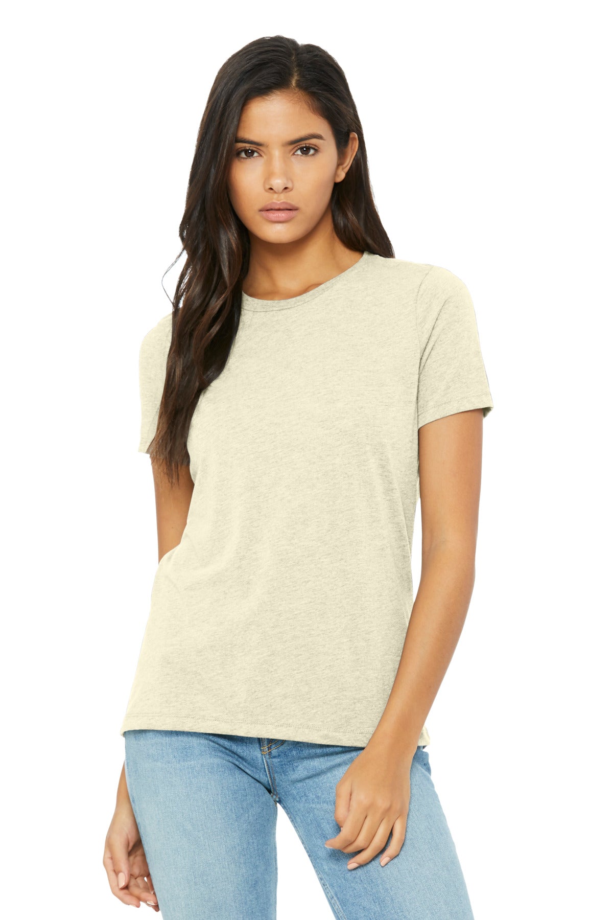 BELLA+CANVAS Women's Relaxed Triblend Tee BC6413 - Oatmeal Triblend - front