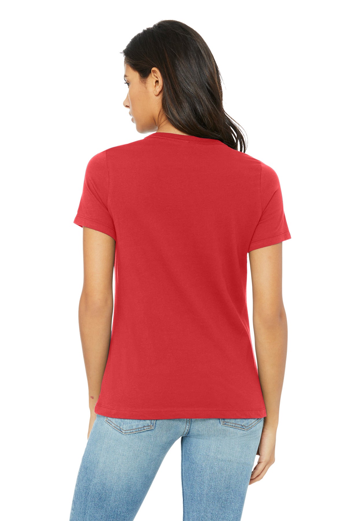 BELLA+CANVAS Women's Relaxed Triblend Tee BC6413 - Red Triblend - back