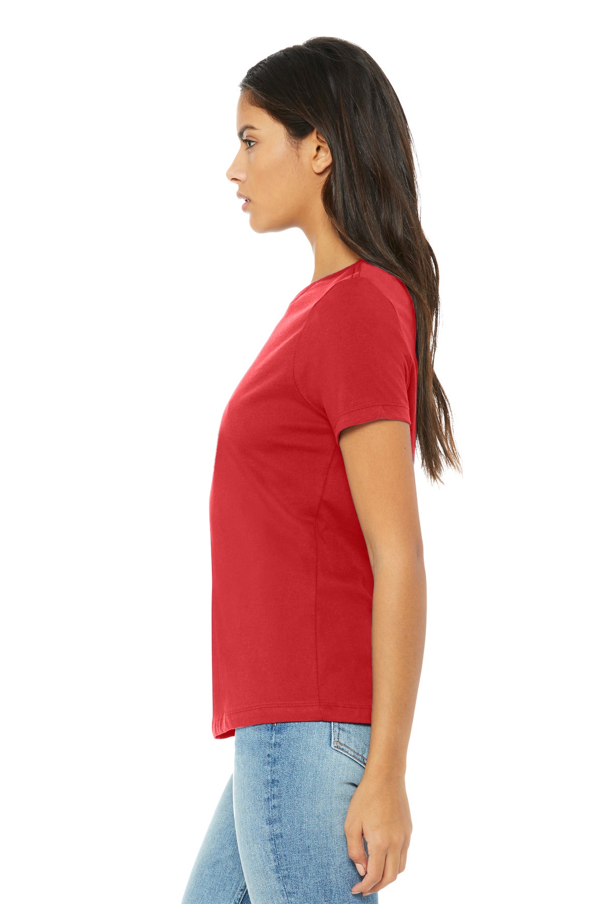 BELLA+CANVAS Women's Relaxed Triblend Tee BC6413 - Red Triblend - side