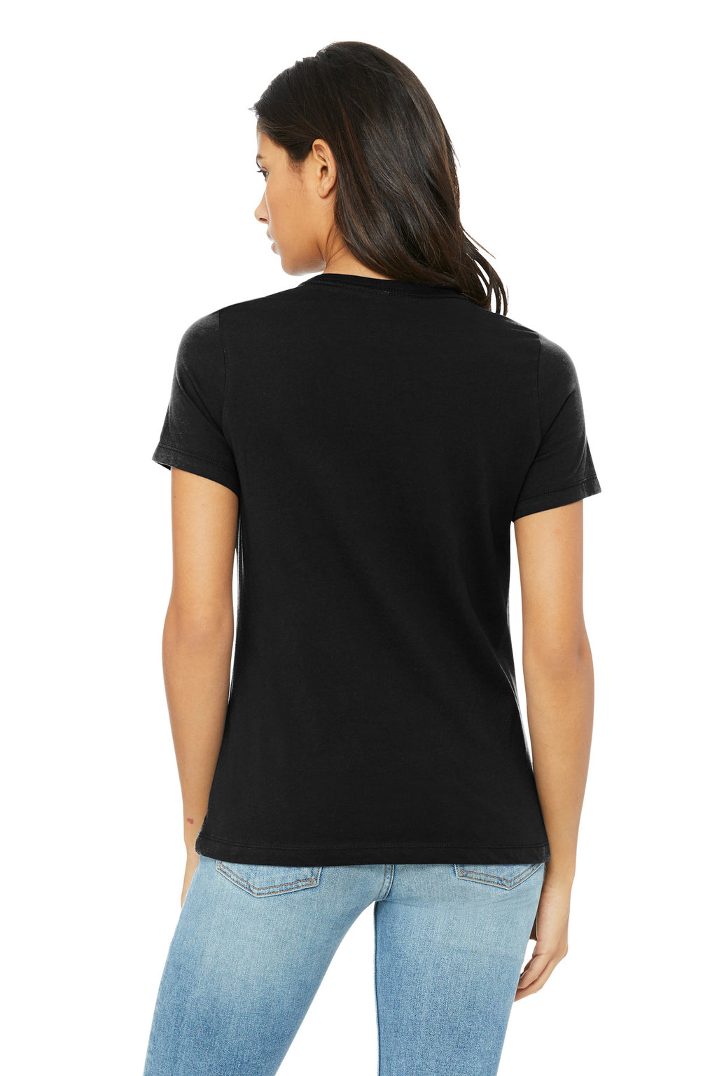 BELLA+CANVAS Women's Relaxed Triblend Tee BC6413 - Solid Black Triblend - back