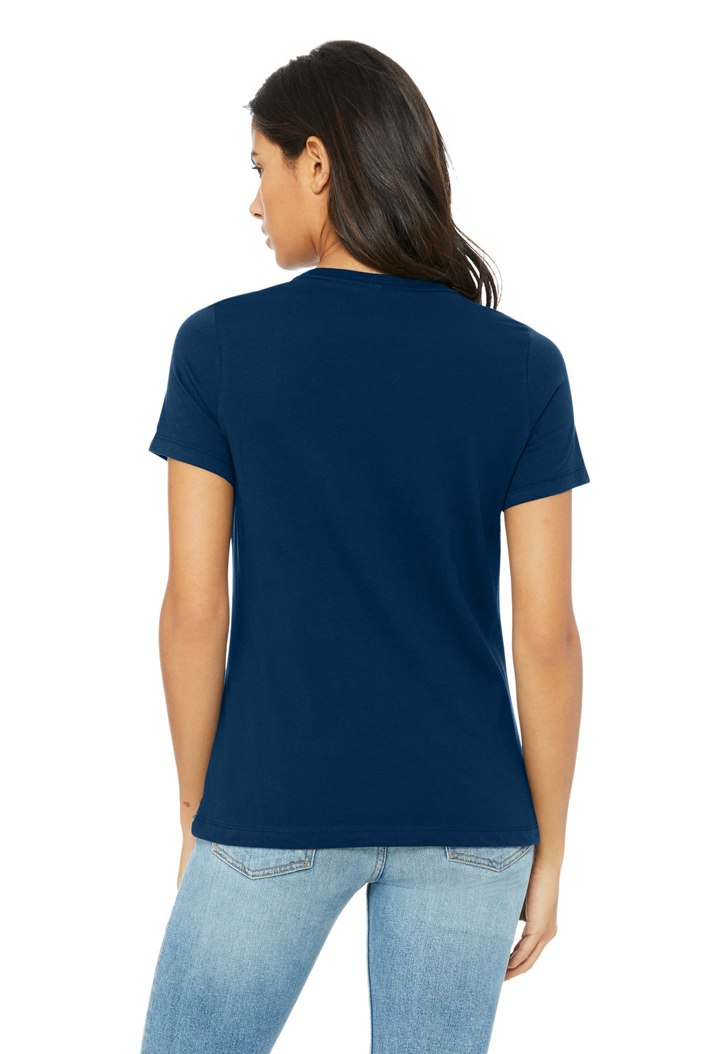 BELLA+CANVAS Women's Relaxed Triblend Tee BC6413 - Solid Navy Triblend - back