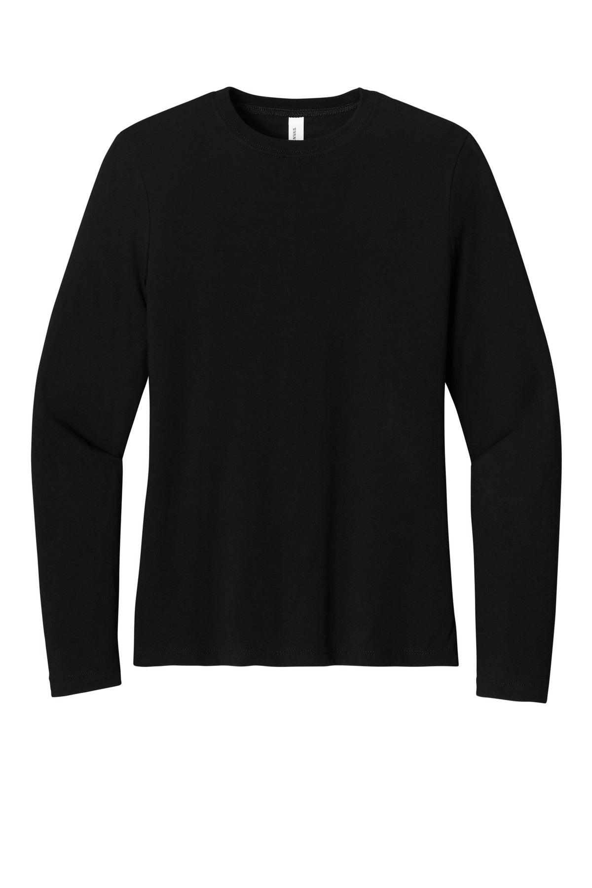 BELLA+CANVAS Women's Jersey Long Sleeve Tee BC6500 - Black - front