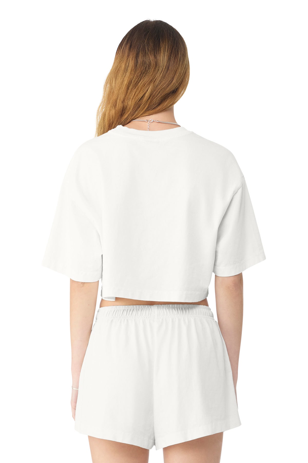BELLA+CANVAS Women's Heavyweight Garment-Dyed Cropped Tee BC6882GD - Vintage White - back