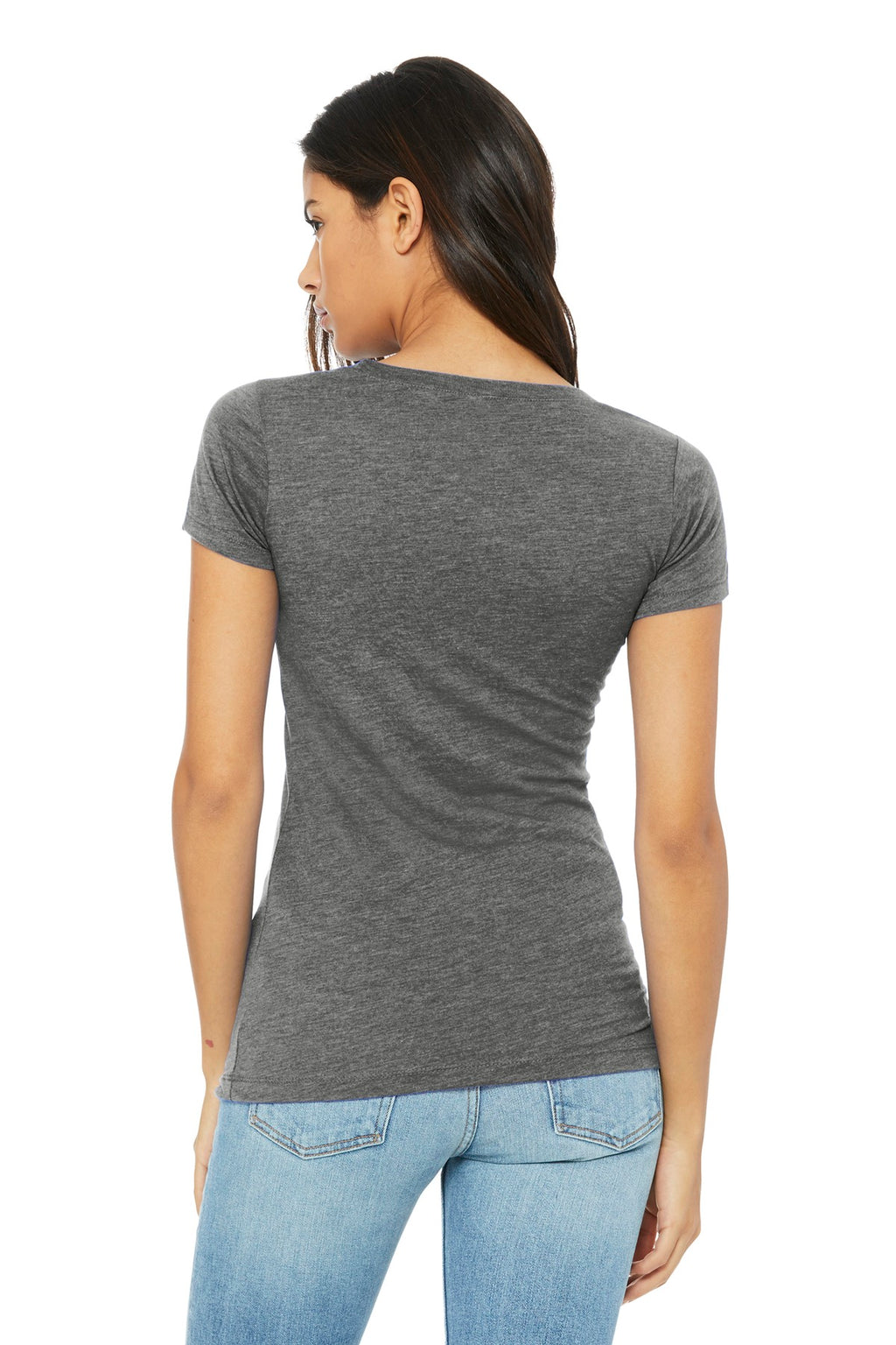 BELLA+CANVAS Women's Triblend Short Sleeve Tee. BC8413 - Grey Triblend - back