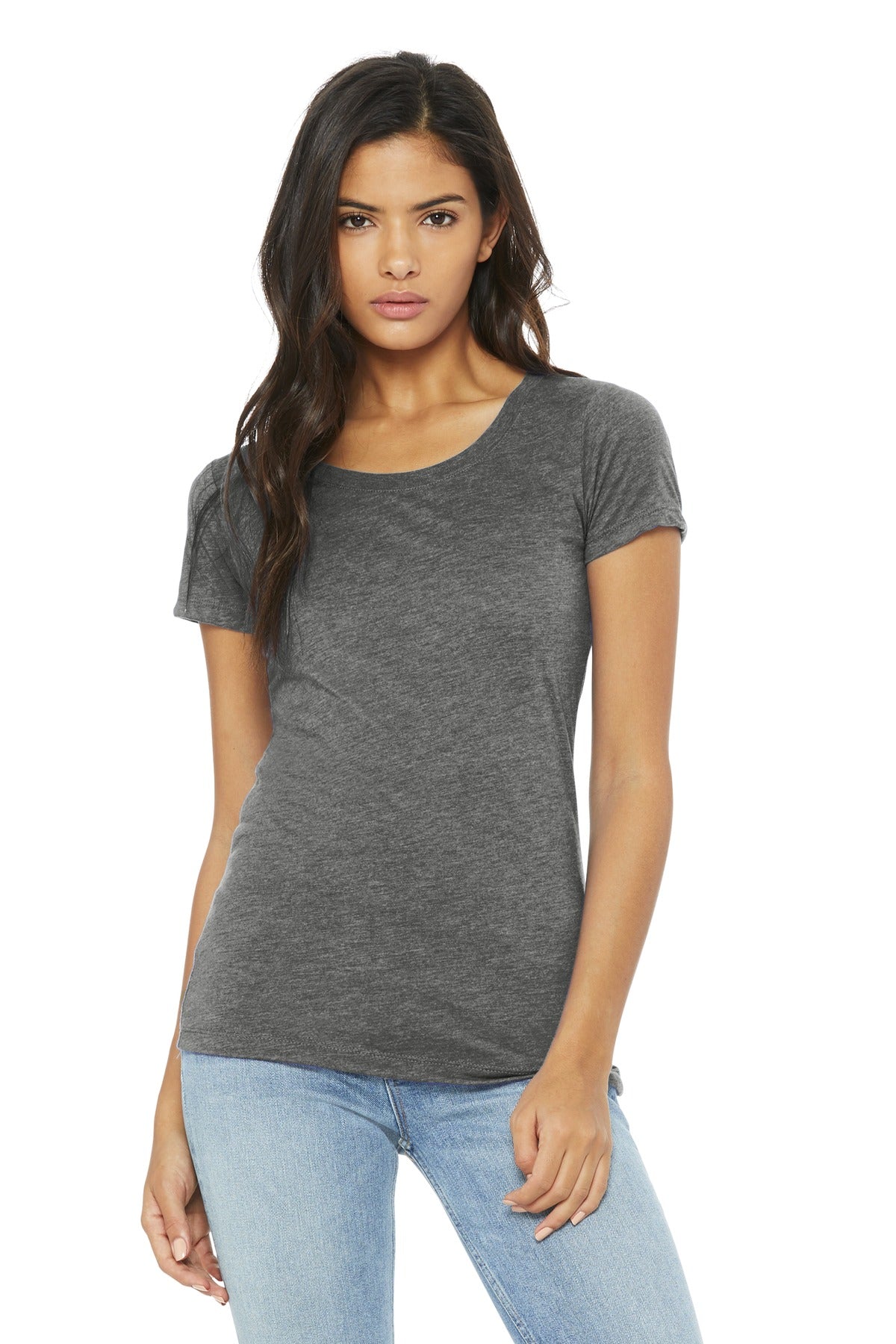 BELLA+CANVAS Women's Triblend Short Sleeve Tee. BC8413 - Grey Triblend - front