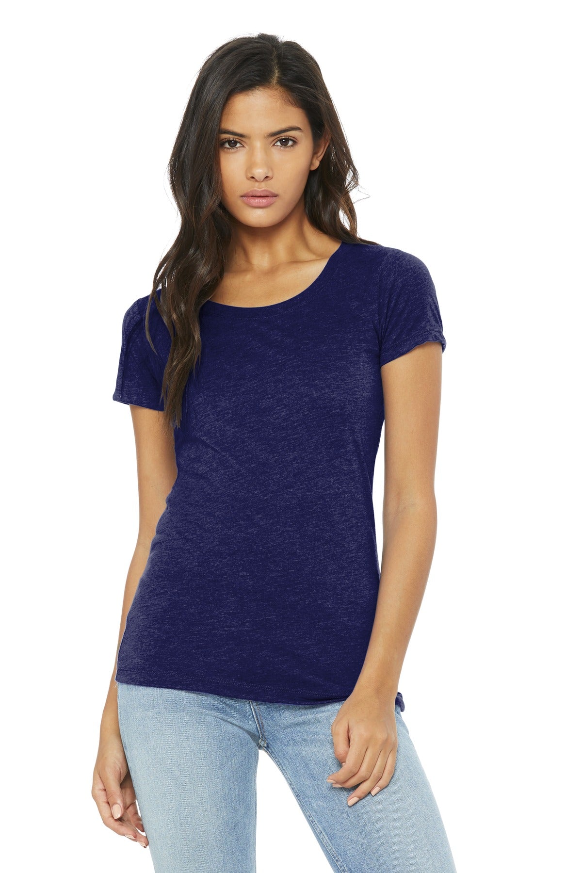 BELLA+CANVAS Women's Triblend Short Sleeve Tee. BC8413 - Navy Triblend - front
