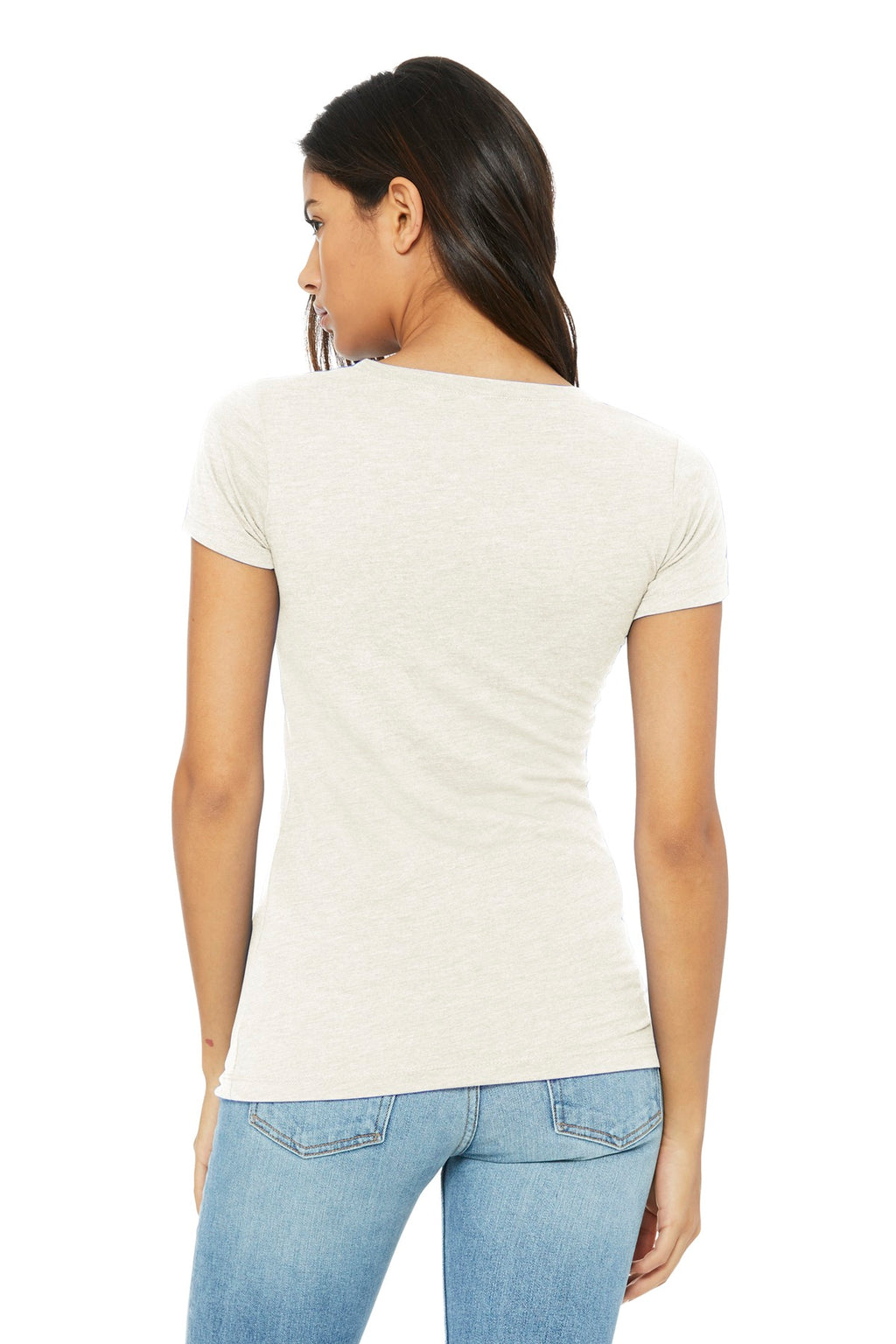 BELLA+CANVAS Women's Triblend Short Sleeve Tee. BC8413 - Oatmeal Triblend - back