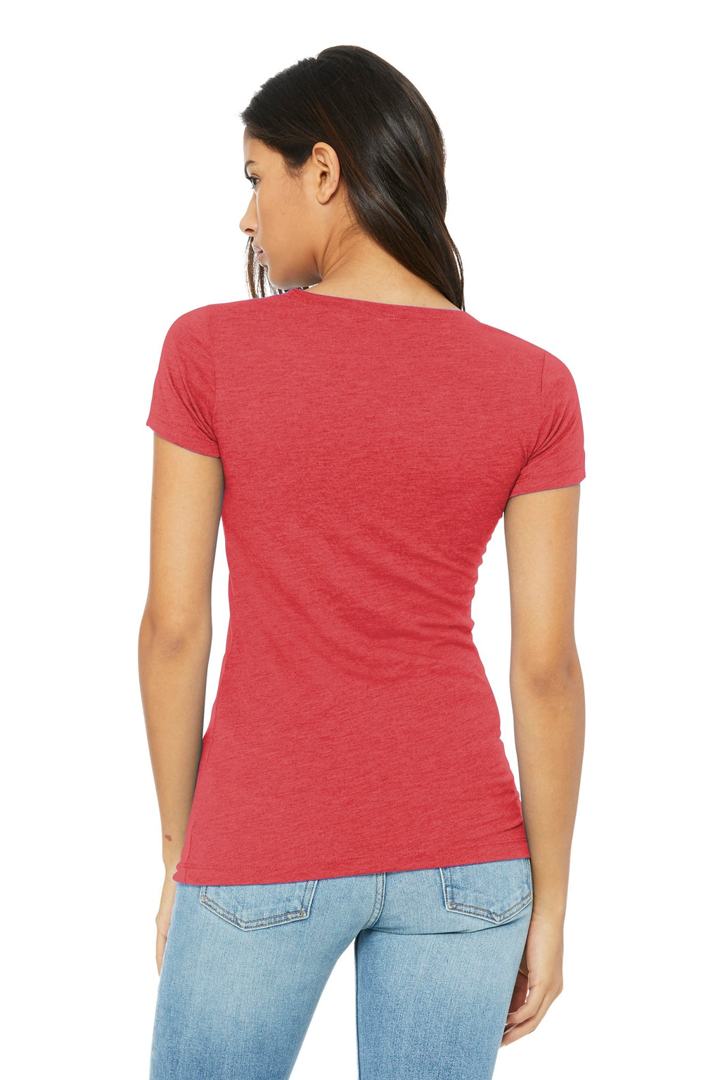 BELLA+CANVAS Women's Triblend Short Sleeve Tee. BC8413 - Red Triblend - back