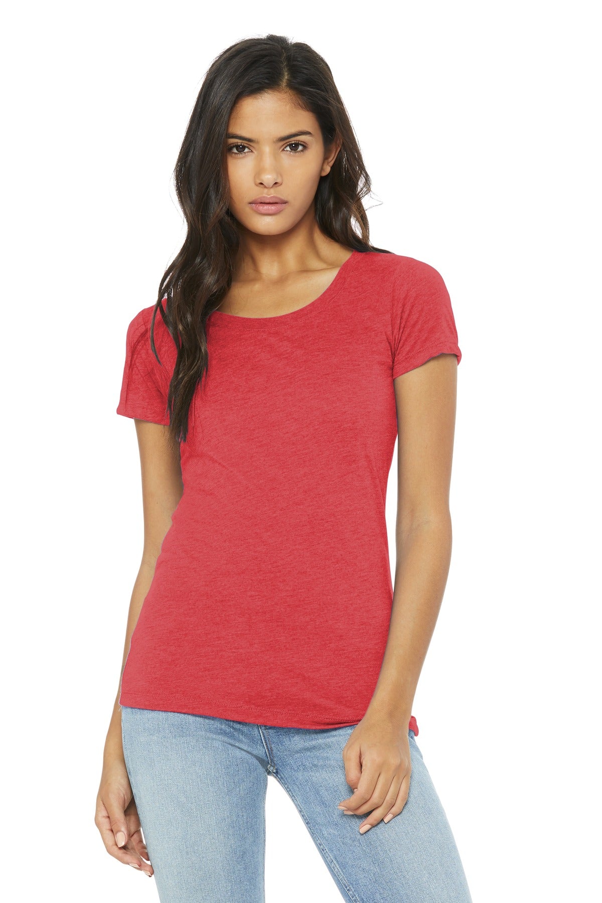 BELLA+CANVAS Women's Triblend Short Sleeve Tee. BC8413 - Red Triblend - front