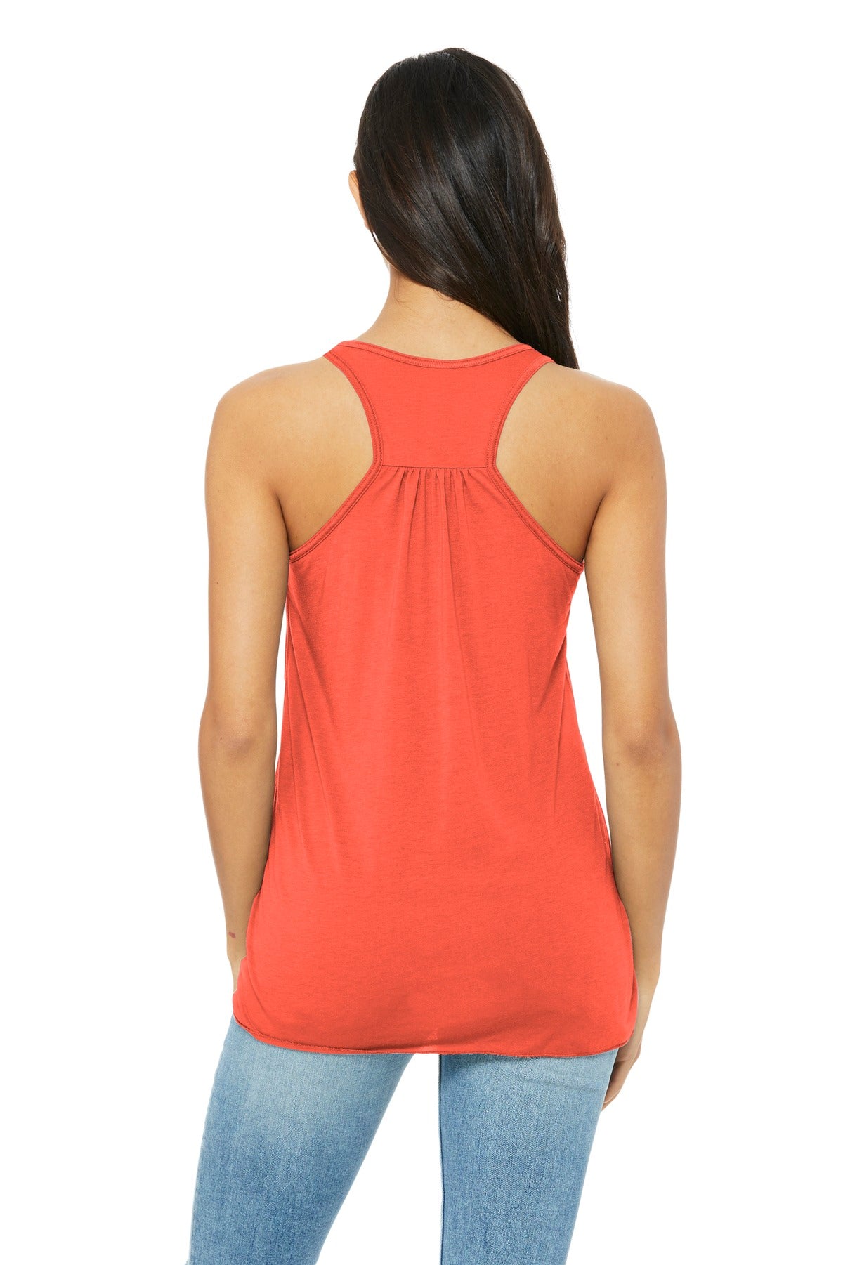 BELLA+CANVAS Women's Flowy Racerback Tank. BC8800 - Coral - back