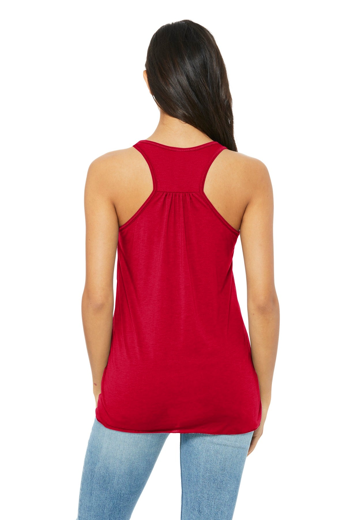 BELLA+CANVAS Women's Flowy Racerback Tank. BC8800 - Red - back