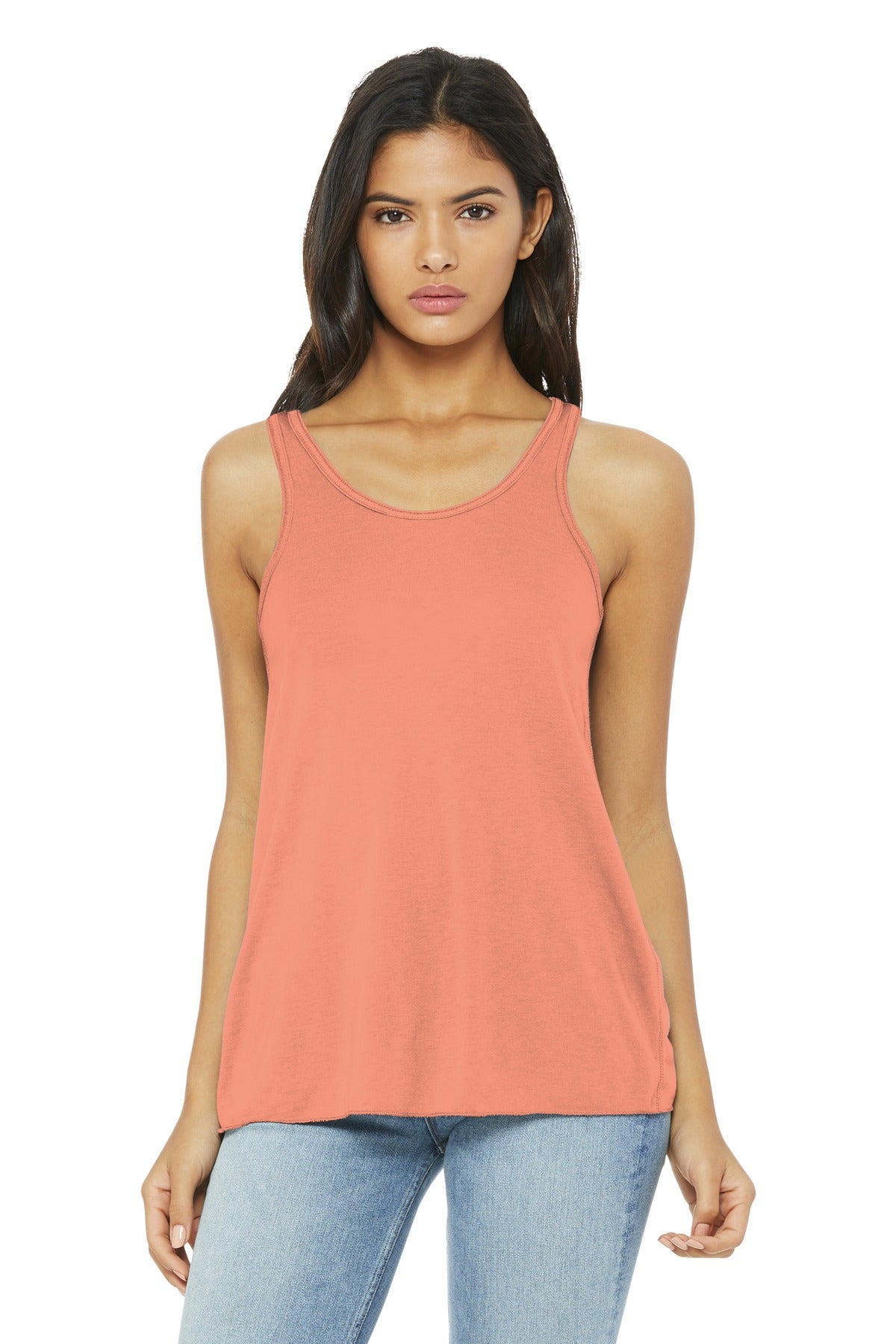BELLA+CANVAS Women's Flowy Racerback Tank. BC8800 - Sunset - front