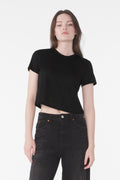 BELLA+CANVAS Women's Flowy Cropped Tee BC8882 - Black - front