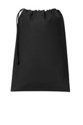 Port Authority Core Cotton Drawstring Bag BG0350 - Deep Black - front