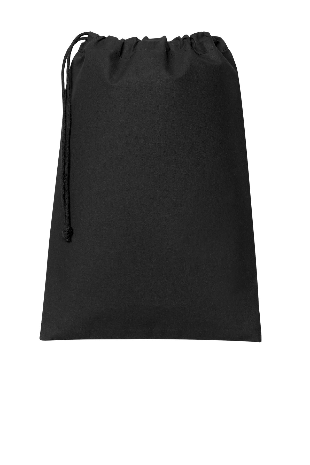 Port Authority Core Cotton Drawstring Bag BG0350 - Deep Black - front