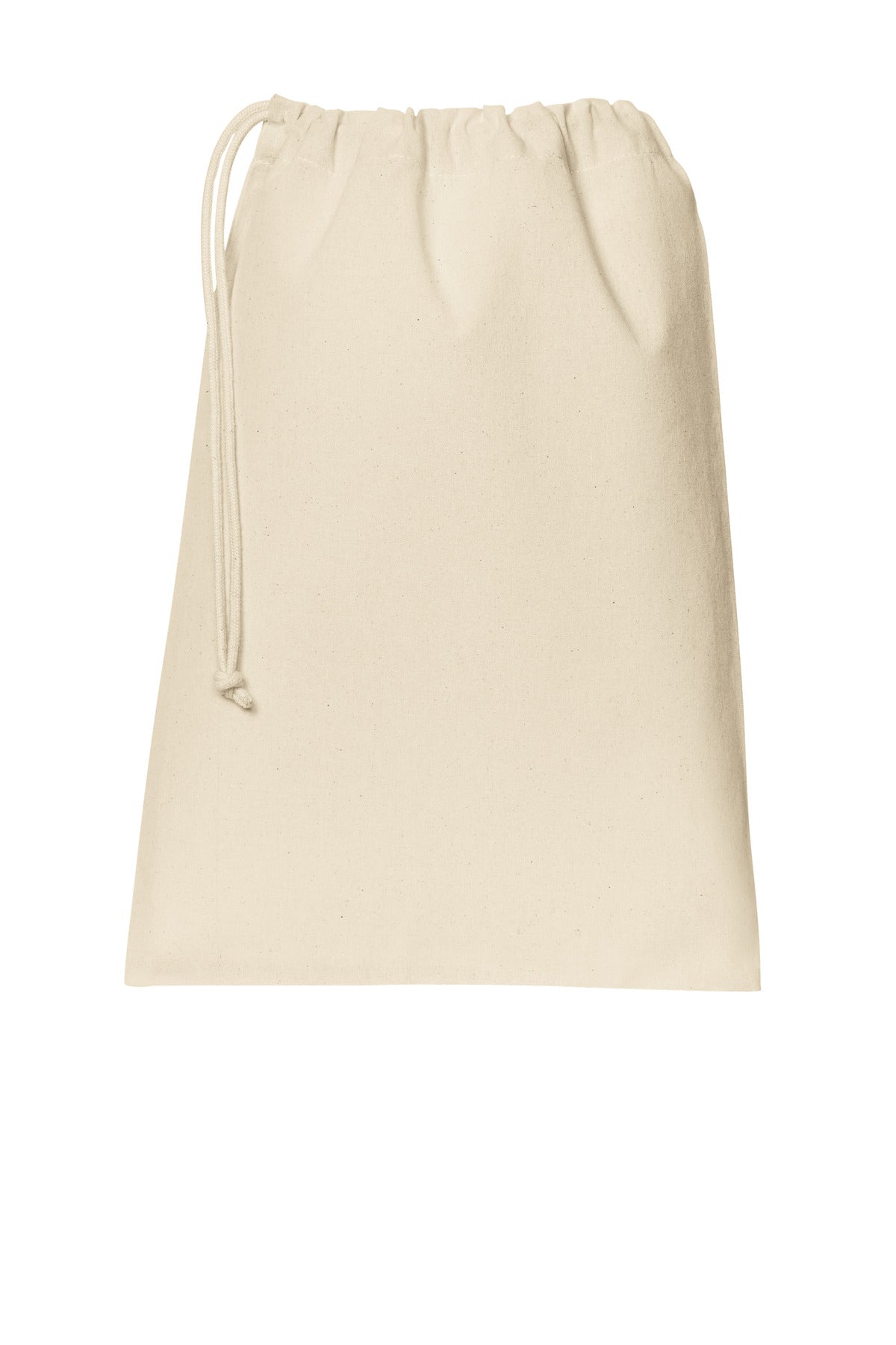 Port Authority Core Cotton Drawstring Bag BG0350 - Natural - front