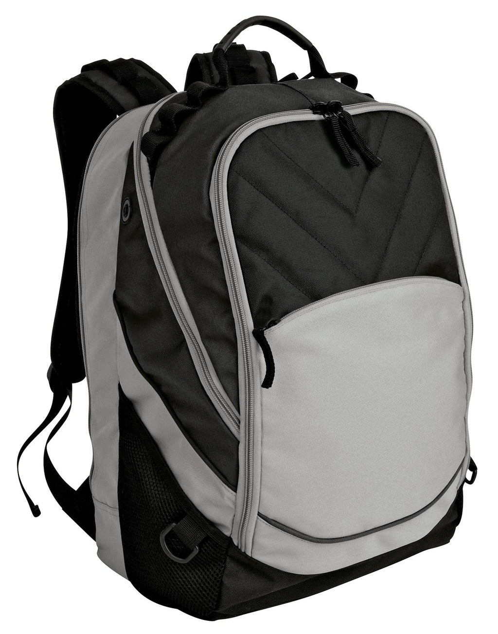 Port Authority Xcape Computer Backpack. BG100 - Black/ Grey - front