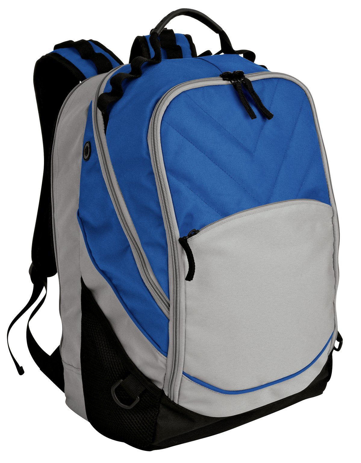 Port Authority Xcape Computer Backpack. BG100 - Royal/ Grey/ Black - front