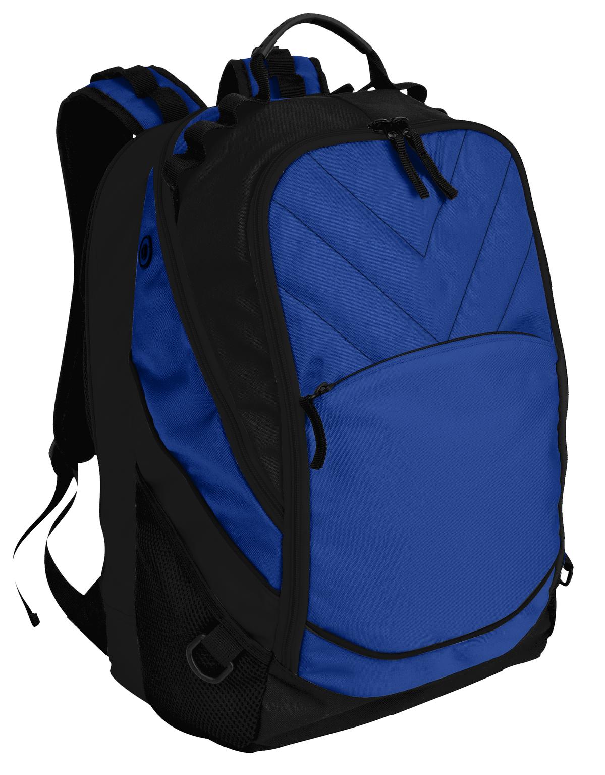 Port Authority Xcape Computer Backpack. BG100 - Shock Blue/ Black - front