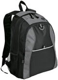 Port Authority Contrast Honeycomb Backpack. BG1020 - Grey/ Black - front