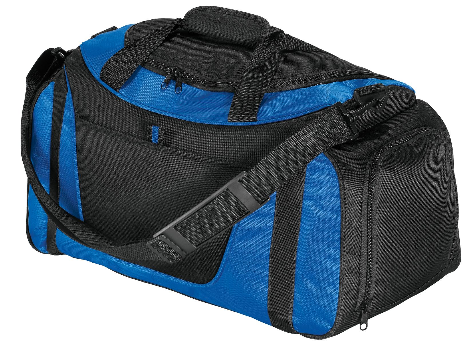 Port Authority - Small Two-Tone Duffel. BG1040 - Royal/ Black - front